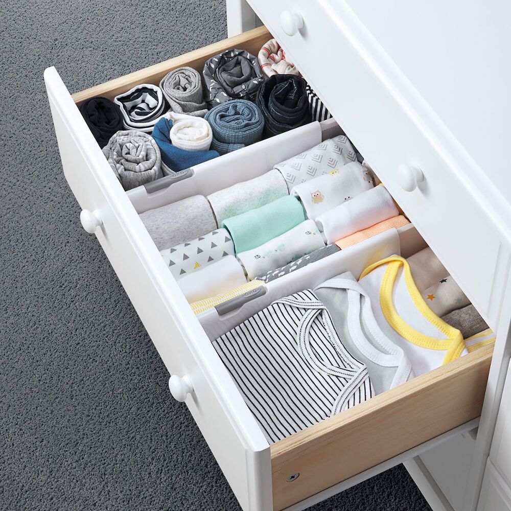 OXO TOT Expandable Dresser Drawer Divider - 4 Pack N6