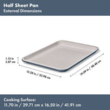 Non-Stick Pro Ceramic Coated Metal Bakeware Half Sheet Pan E8